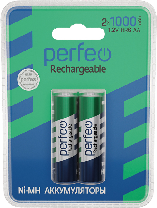 Perfeo AAA1000mAh/2BL  Аккумулятор Пластик (|40/240 PF_C3323)