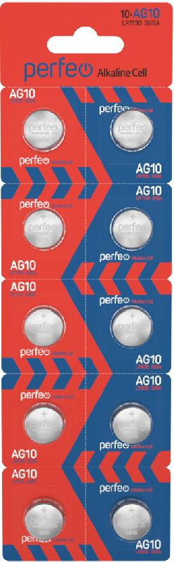 Perfeo AG10 LR1130/10BL Alkaline Cell (|200/3200 PF_4167)