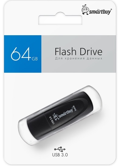 USB 3.0/3.1 накопитель Smartbuy 064 ГБ серия Scout Чёрный (SB064GB3SCK)