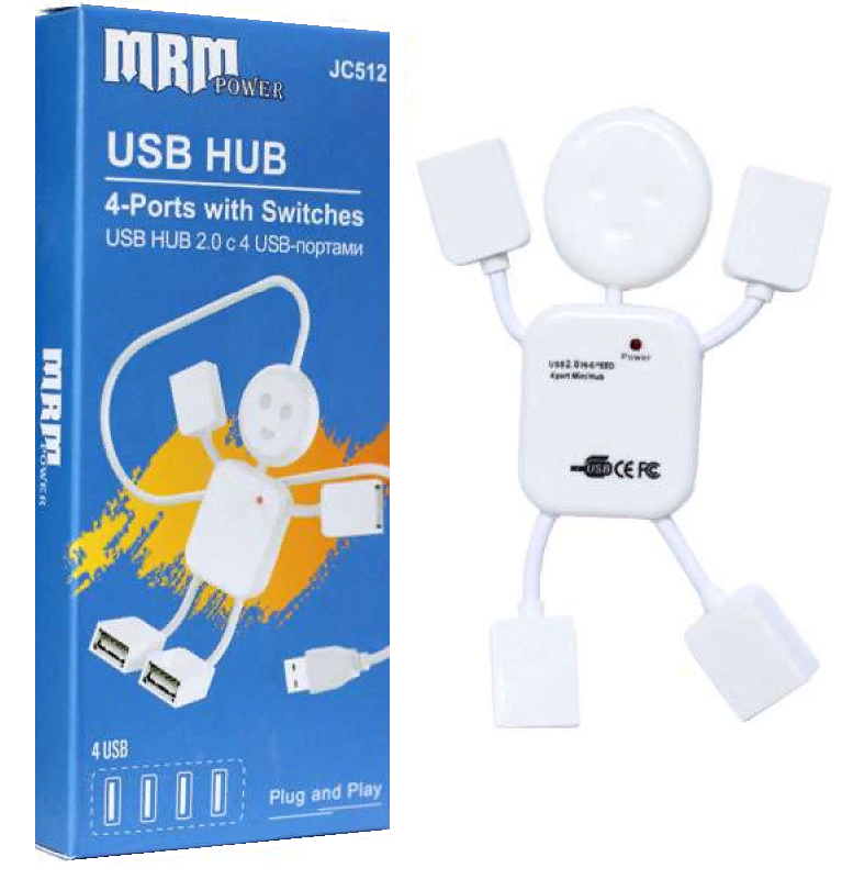 HUB USB 2.0  4 порта JC512, Ports 2.0