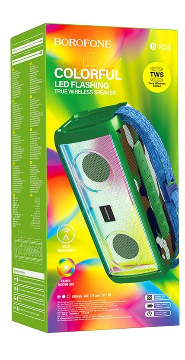 Колонка портативная Borofone BR26 Daring (Bluetooth,USB, microSD,FM,AUX) текстильный корпус (Хаки)