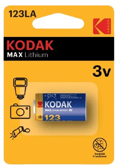 KODAK CR123/1BL MAX Lithium (|6/12)