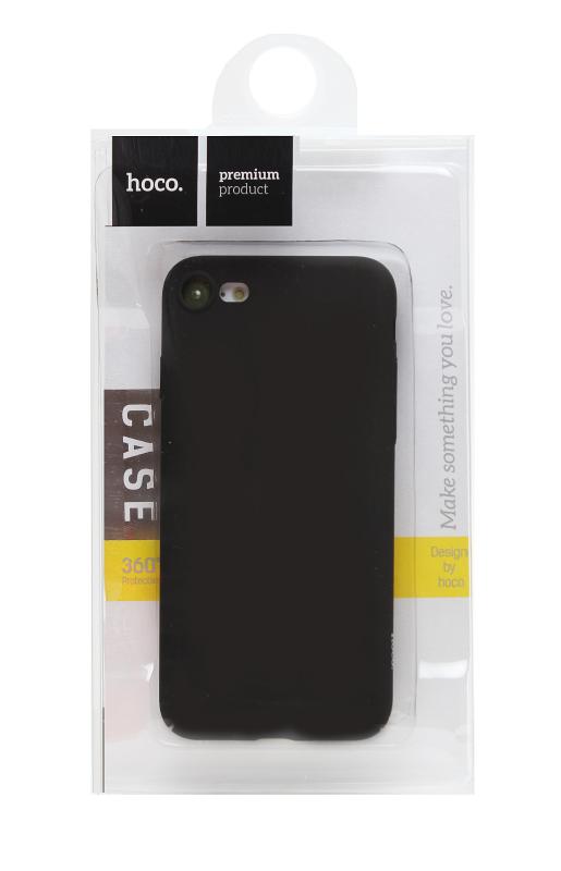Пластиковый чехол hoco для IPhone 7 матовый (в упаковке)  (Чёрный, 1092)