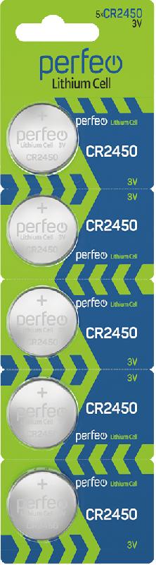 Perfeo CR2450/5BL Lithium Cell (|100/600 PF_4166)