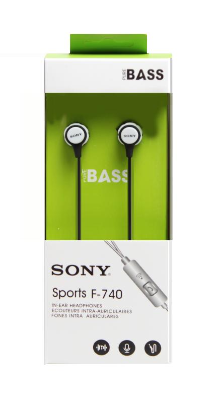 Наушники MP3 &quot;S&quot; Sports F-740 с микрофоном (упаковка - коробка) (Белый)
