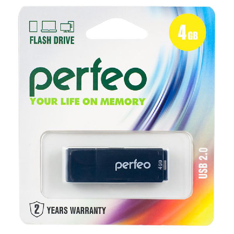 Накопитель USB Flash  16GB Perfeo C04 (Чёрный)