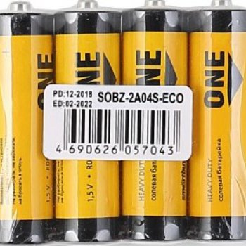 Батарейка солевая Smartbuy ONE R06/4S  SOBZ-2A04S-Eco (4 шт.в пленке)