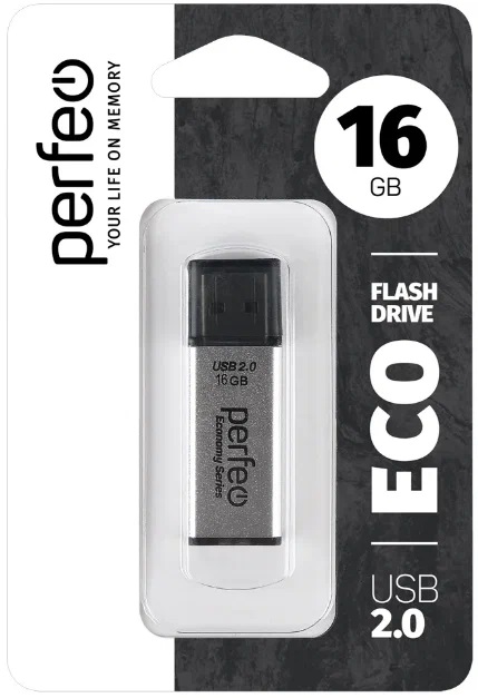 USB Flash  16GB Perfeo E03 economy series (Серебристый)