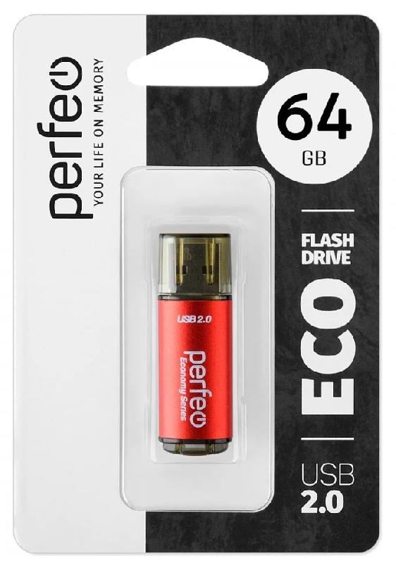 Perfeo USB 64GB E04 Red economy series