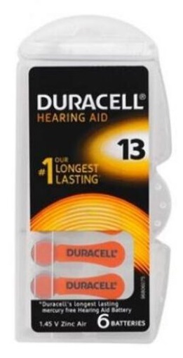 Duracell DA13/6BL ActivAir Hearing Aid ZA13 (|60/600)
