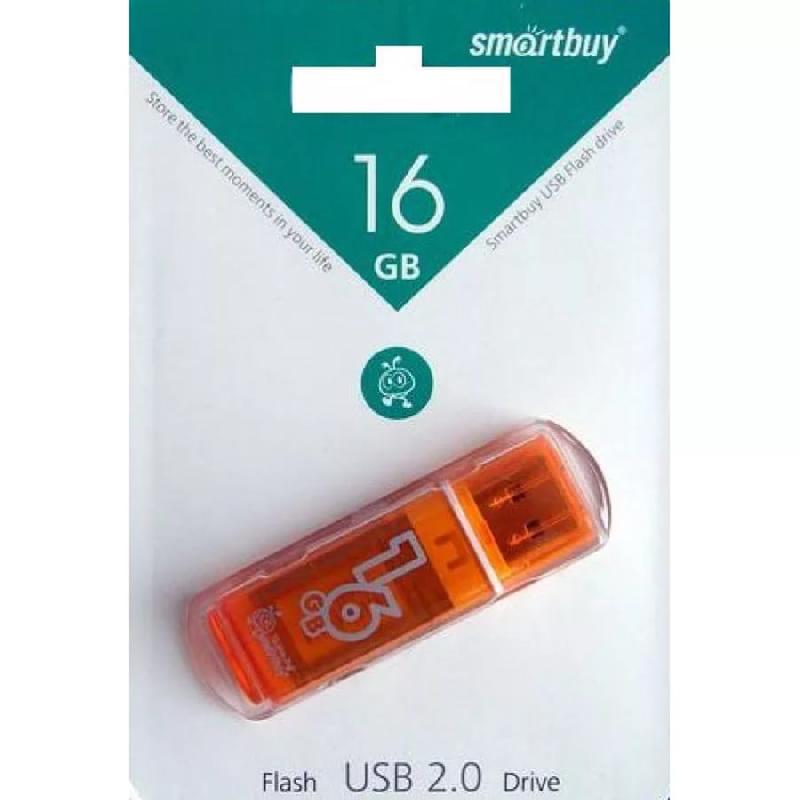 Накопитель USB Flash 16GB SmartBuy Glossy (Оранжевый)