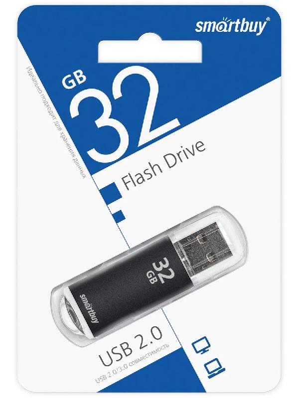 USB 2.0 накопитель Smartbuy 032 ГБ серия V-Cut Чёрный (SB32GBVC-K)