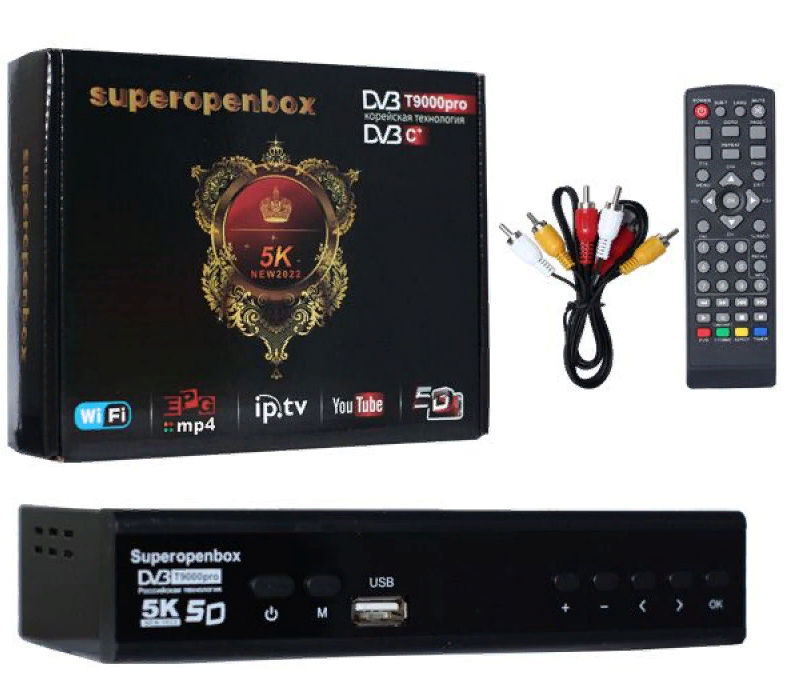 Приставка для цифрового телевидения SUPER-OPENBOX T9000 pro, USB