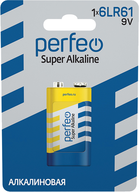 Perfeo 6LR61/1BL Super Alkaline (|20/120 PF_3797)