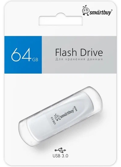 USB 3.0/3.1 накопитель Smartbuy 064 ГБ серия Scout Белый (SB064GB3SCK)