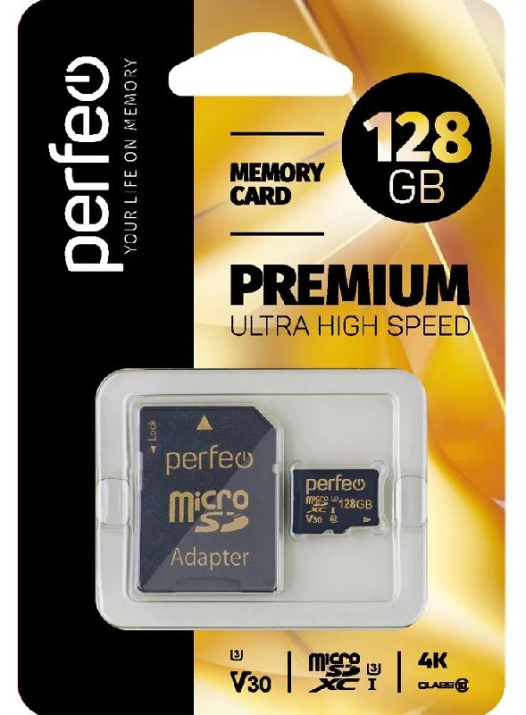 Perfeo microSDXC 128GB High-Capacity (Class 10) UHS-3 V30