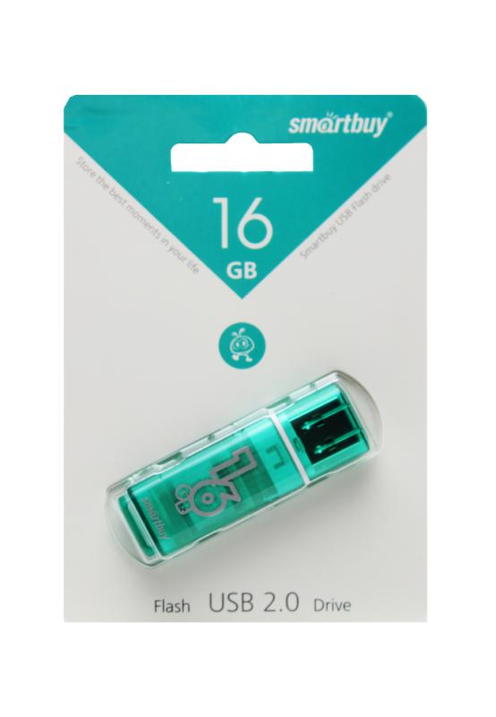 Накопитель USB Flash 16GB SmartBuy Glossy (Зеленый)