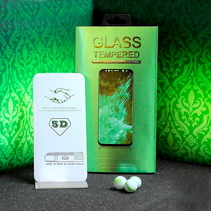 Защитное стекло на экран для I-Phone 6S 5D clear Premium (прозрачное) (белый)