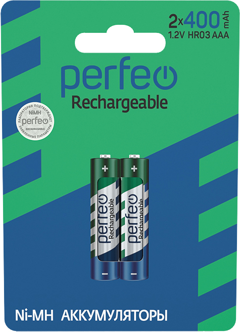 Perfeo AAA400mAh/2BL  Аккумулятор (|60/240 PF_C3022)