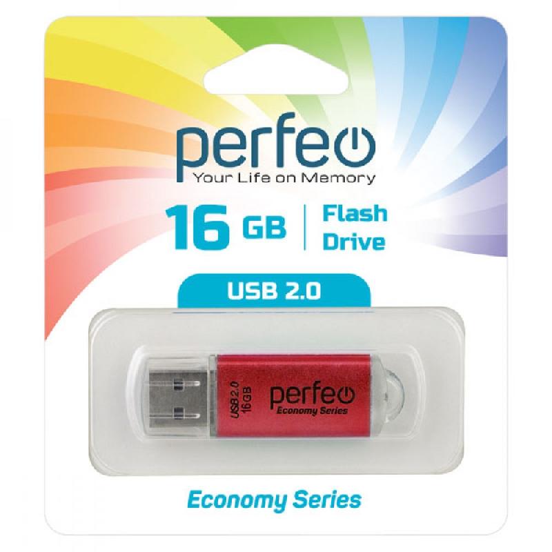 Perfeo USB 16GB E01 Red economy series