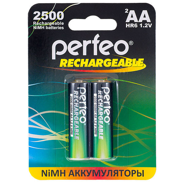Аккумулятор Perfeo AA HR6/2BL 2500 mAh NiMH (2 шт. в блистере)