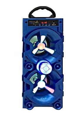 Колонка портативная QS-31  (Bluetooth,USB, microSD, AUX, дисплей) светящаяся (Голубой)