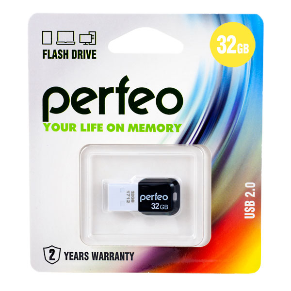 Накопитель USB Flash  32GB Perfeo M02 (Белый)