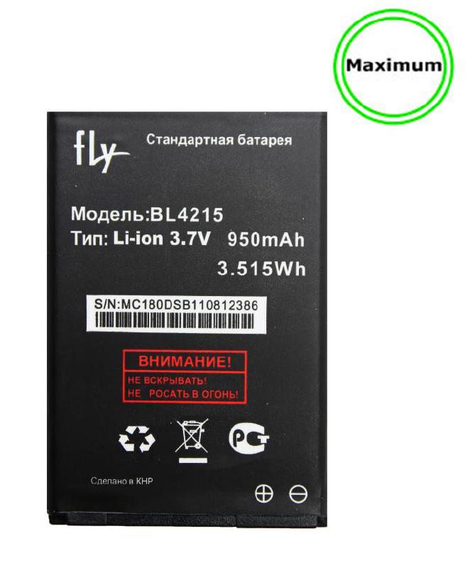 Аккумулятор для Fly BL-4215/4233 для тел. Q115/MC180/MC181 950 mAh (Maximum, тех.упаковка)