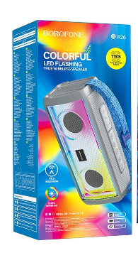 Колонка портативная Borofone BR26 Daring (Bluetooth,USB, microSD,FM,AUX) текстильный корпус (Серый)