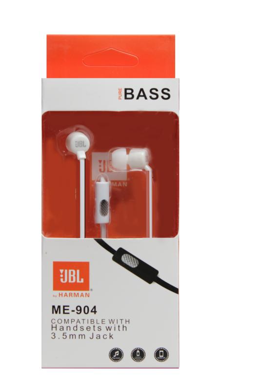 Наушники MP3 &quot;J&quot; PURE BASS ME-904  плоск. шнур c  микрофоном  (упаковка коробка) (Белый)