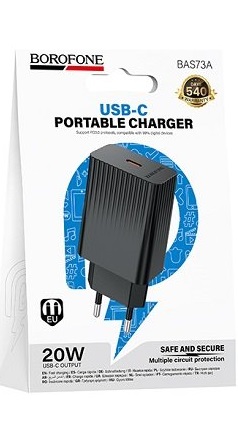 СЗУ BOROFONE BAS73A USB-С 20W  (Чёрный)