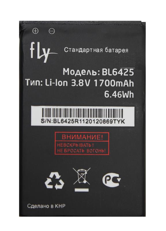 Аккумулятор для  Fly FS454  BL6425  1700 mAh  ориг. тех. упаковка