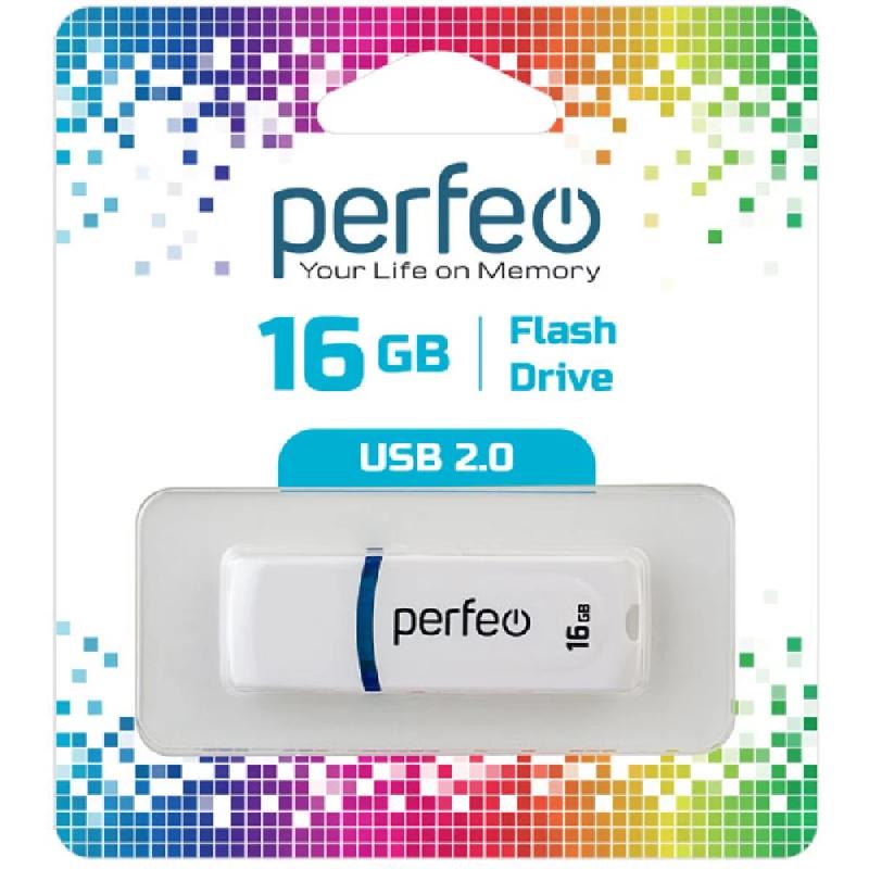 Perfeo USB 16GB C09 White