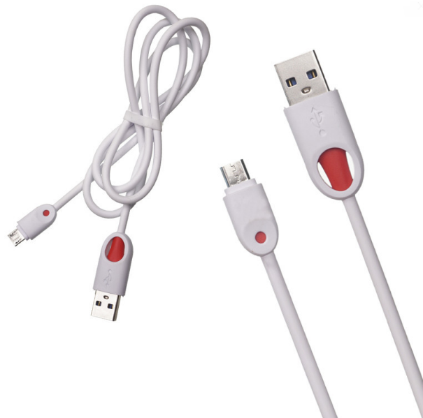 Кабель micro - USB &quot;резиновый&quot; R15, 1м (Белый)