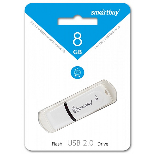 Накопитель USB Flash 8GB SmartBuy Grown  (Белый)