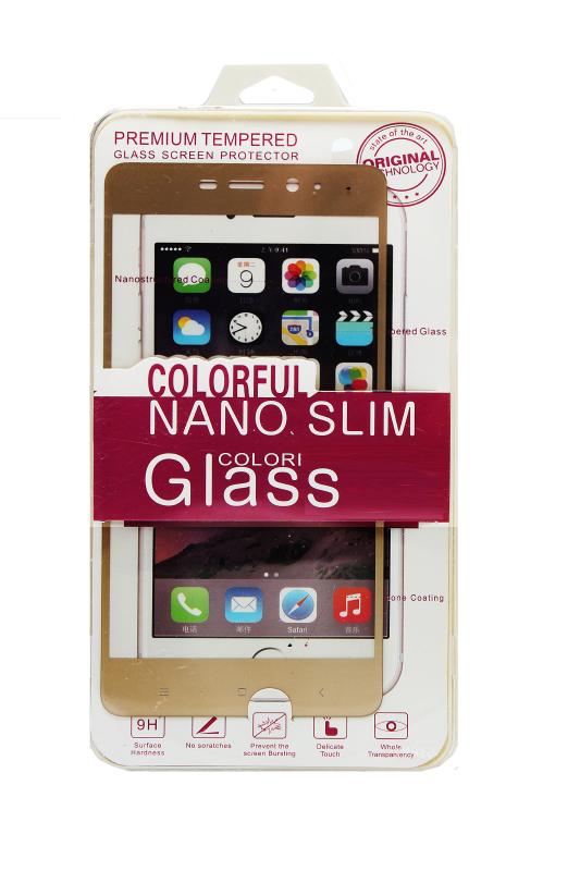 Защитное стекло на экран для Sam Galaxy A7 2016  2D (Золотой)