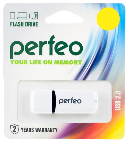 Накопитель USB Flash  16GB Perfeo C02 (Белый)
