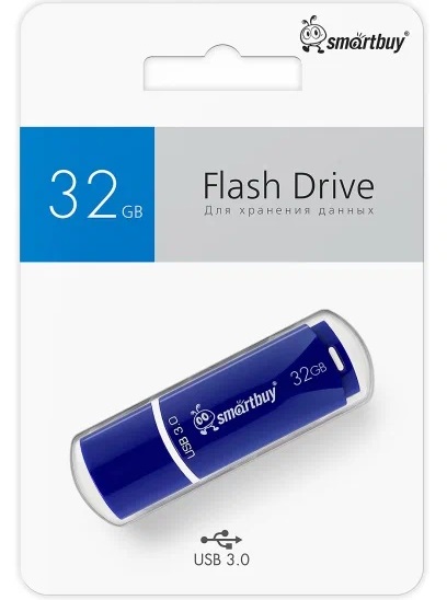 USB 3.0/3.1 накопитель Smartbuy 032 ГБ серия Crown Синий (SB32GBCRW-Bl)