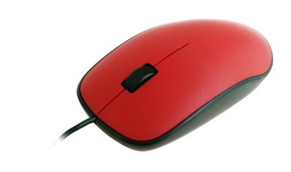 Мышь оптическая  провод.USB G-212E плоская (Красный)