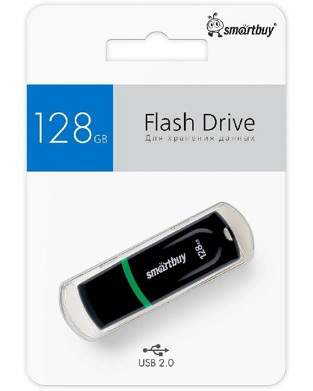 USB 2.0 накопитель Smartbuy 128 ГБ серия Paean Чёрный (SB128GBPN-K)