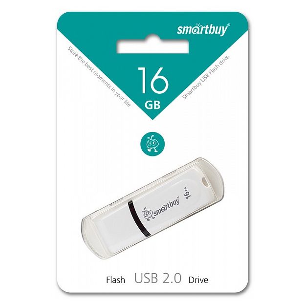 Накопитель USB Flash 16GB SmartBuy Paean (Белый)