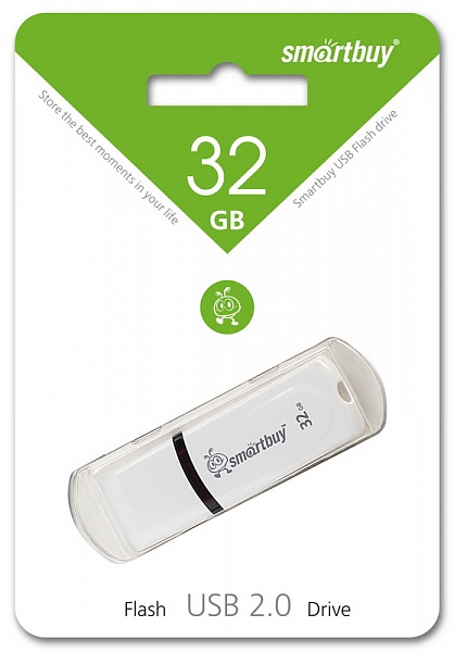 Накопитель USB Flash 32GB SmartBuy Paean (Белый)
