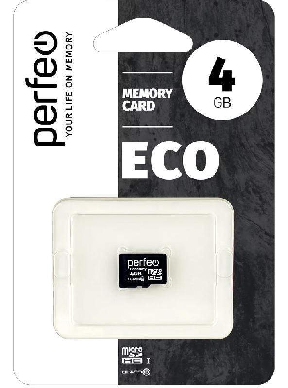 Perfeo microSD 4GB High-Capacity (Class 10) w/o Adapter economy series