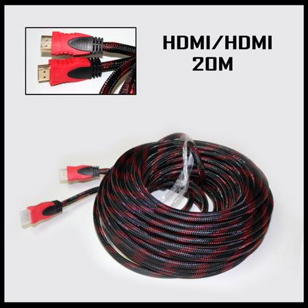 Кабель HDMI/HDMI  V1.4 , 2 фильтра, армированный 20 м.