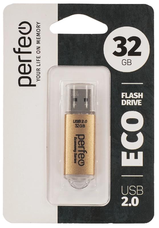Perfeo USB 32GB E01 Gold economy series