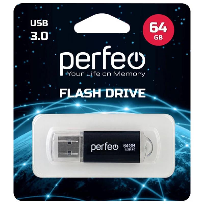Perfeo USB 3.0 64GB C14 Black metal series