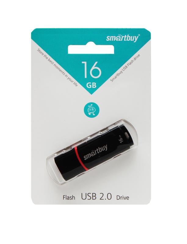 Накопитель USB Flash 16GB SmartBuy Grown  (Чёрный)