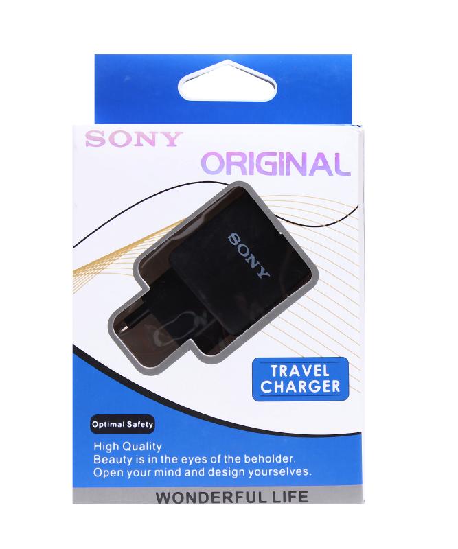 Сетевое зарядное устройство  с USB &quot;Sony&quot; 1А  (XLT-389) в коробке (Чёрный)