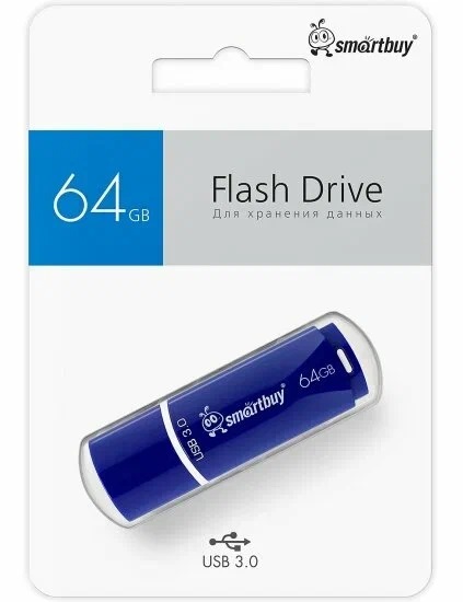 USB 3.0/3.1 накопитель Smartbuy 064 ГБ серия Crown Тёмно-Синий (SB64GBCRW-BL)