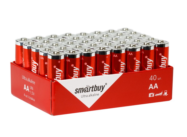 Батарейка алкалиновая Smartbuy  LR06/40 bulk AA  SBBA-2A40S (40 шт. в упаковке)